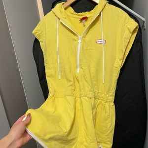 HUNTER for TARGET Yellow Hooded Romper Jumpsuit